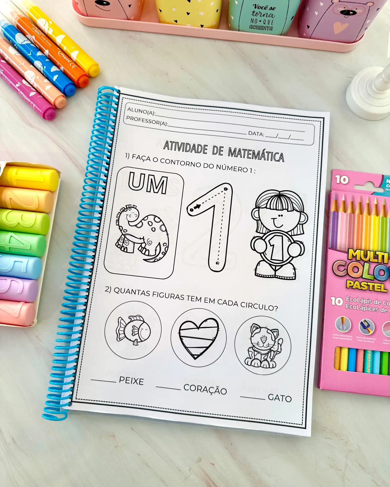 Apostila númerais de 1 a 20 Educação Infantil — amostra 1: Apostila para trabalhar os numerais de 1 a 20 com crianças da…