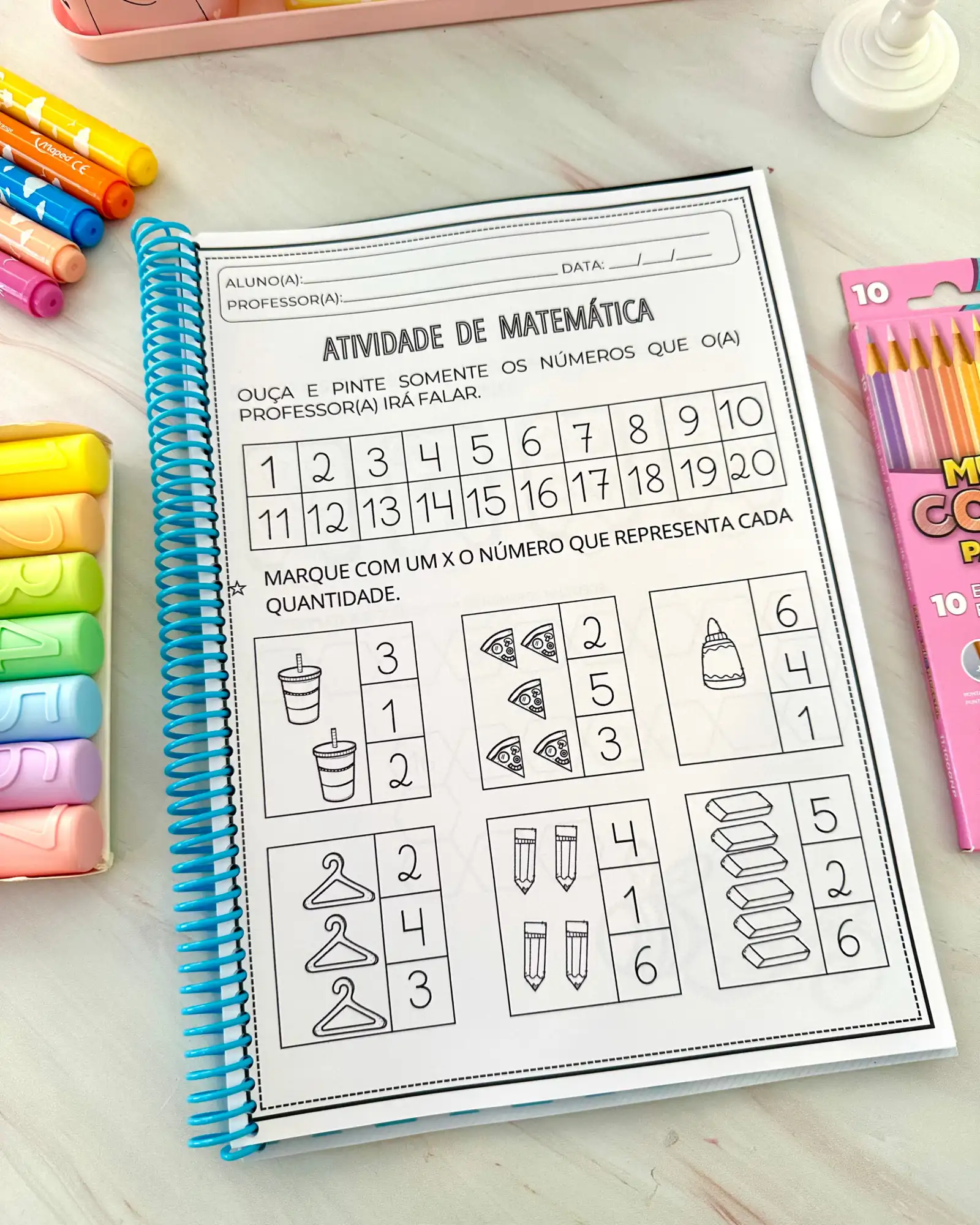 Apostila númerais de 1 a 20 Educação Infantil — amostra 2: Apostila para trabalhar os numerais de 1 a 20 com crianças da…