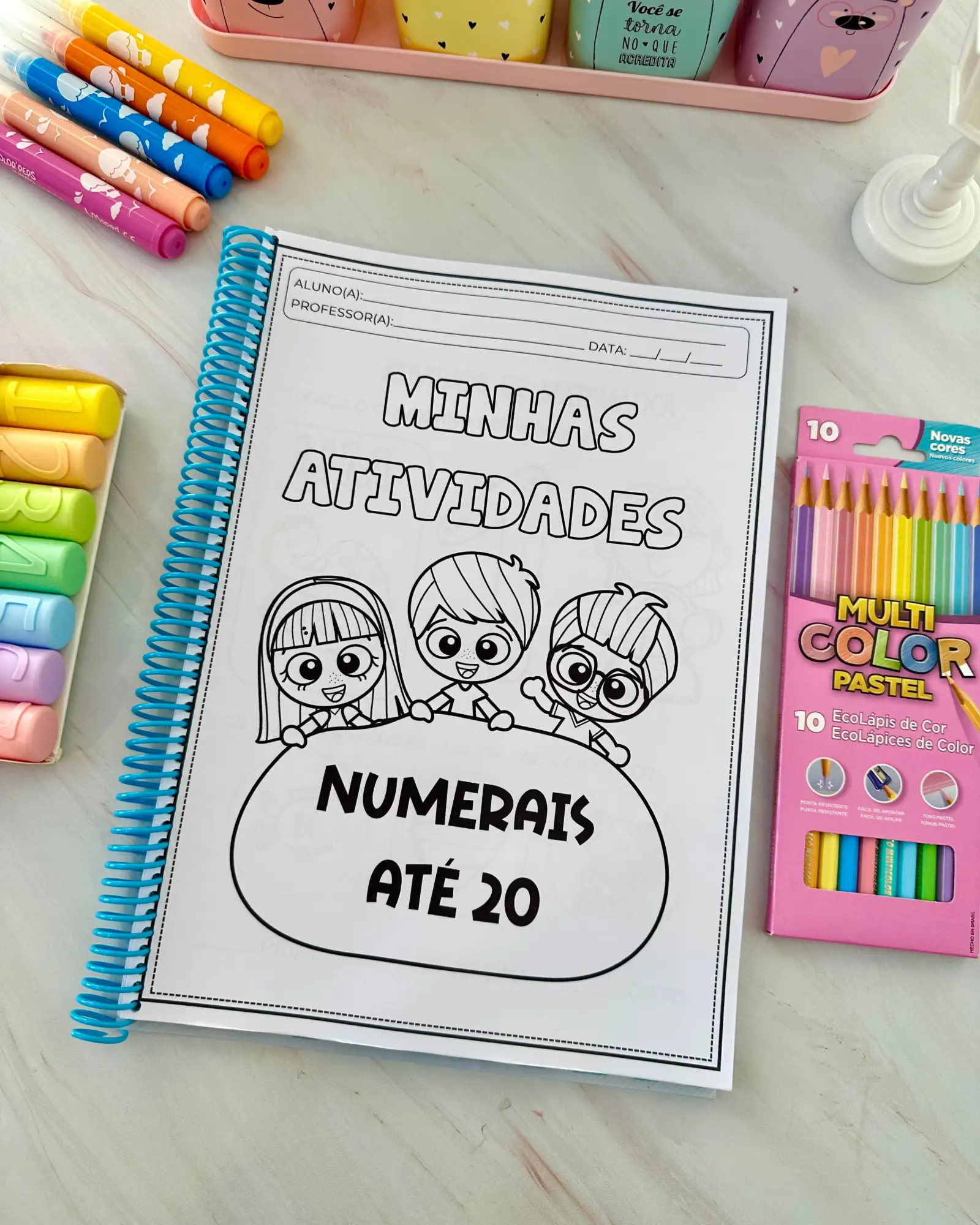 Apostila númerais de 1 a 20 Educação Infantil — amostra 3: Apostila para trabalhar os numerais de 1 a 20 com crianças da…