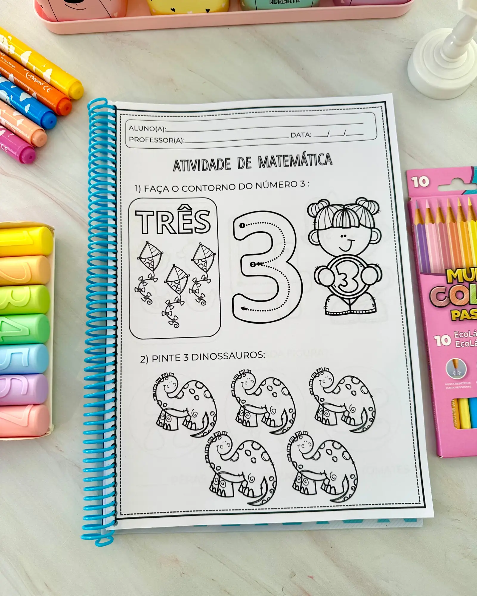 Apostila númerais de 1 a 20 Educação Infantil — amostra 5: Apostila para trabalhar os numerais de 1 a 20 com crianças da…