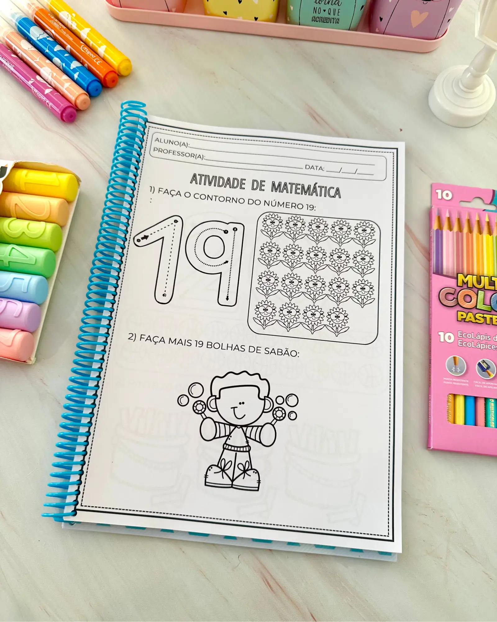 Apostila númerais de 1 a 20 Educação Infantil — Alfabetização para Educação Infantil: Apostila para trabalhar os numerais…