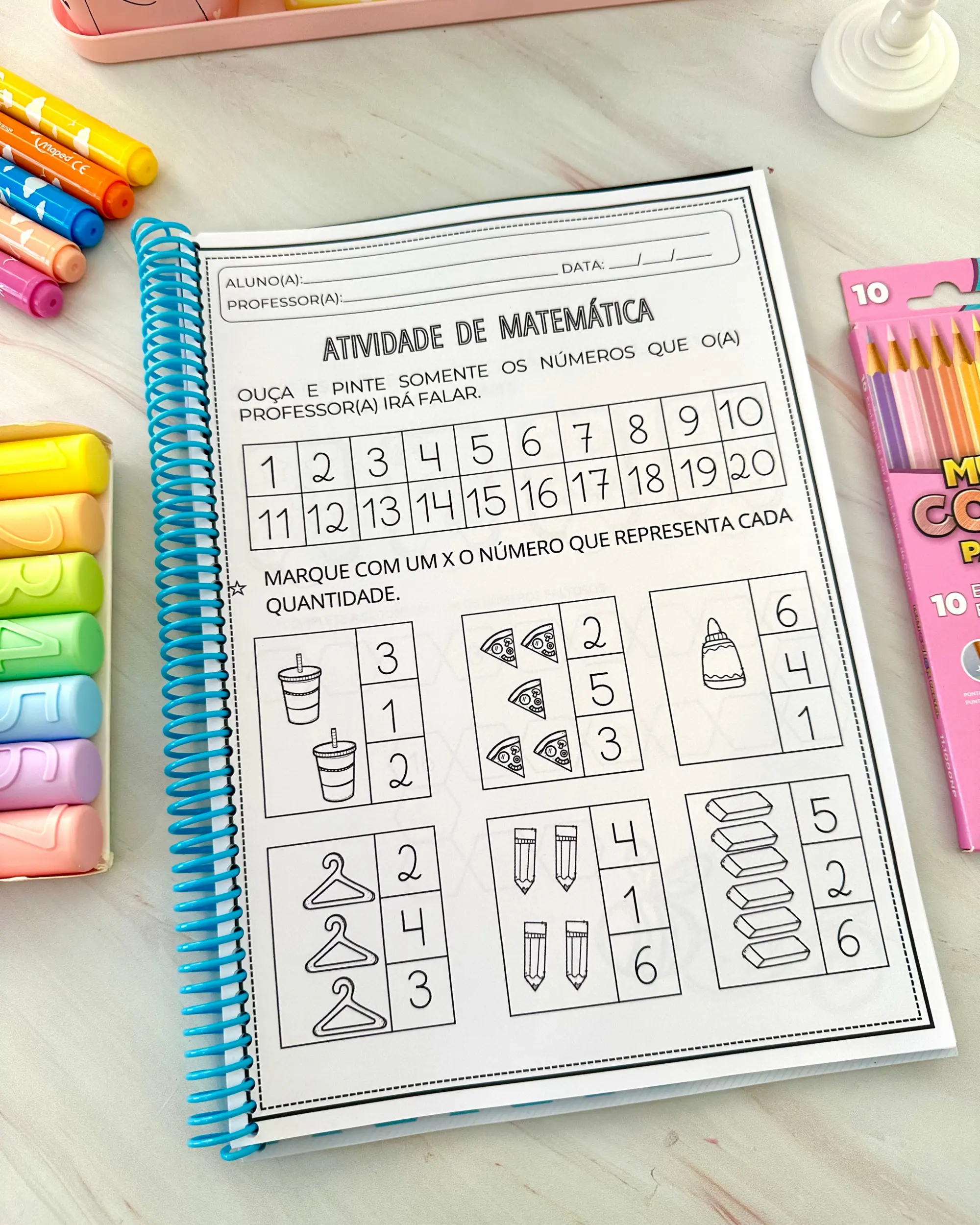 Apostila Números de 1 a 20 – Atividades de Matemática para Educação Infantil — amostra 2: Apostila de atividades para…