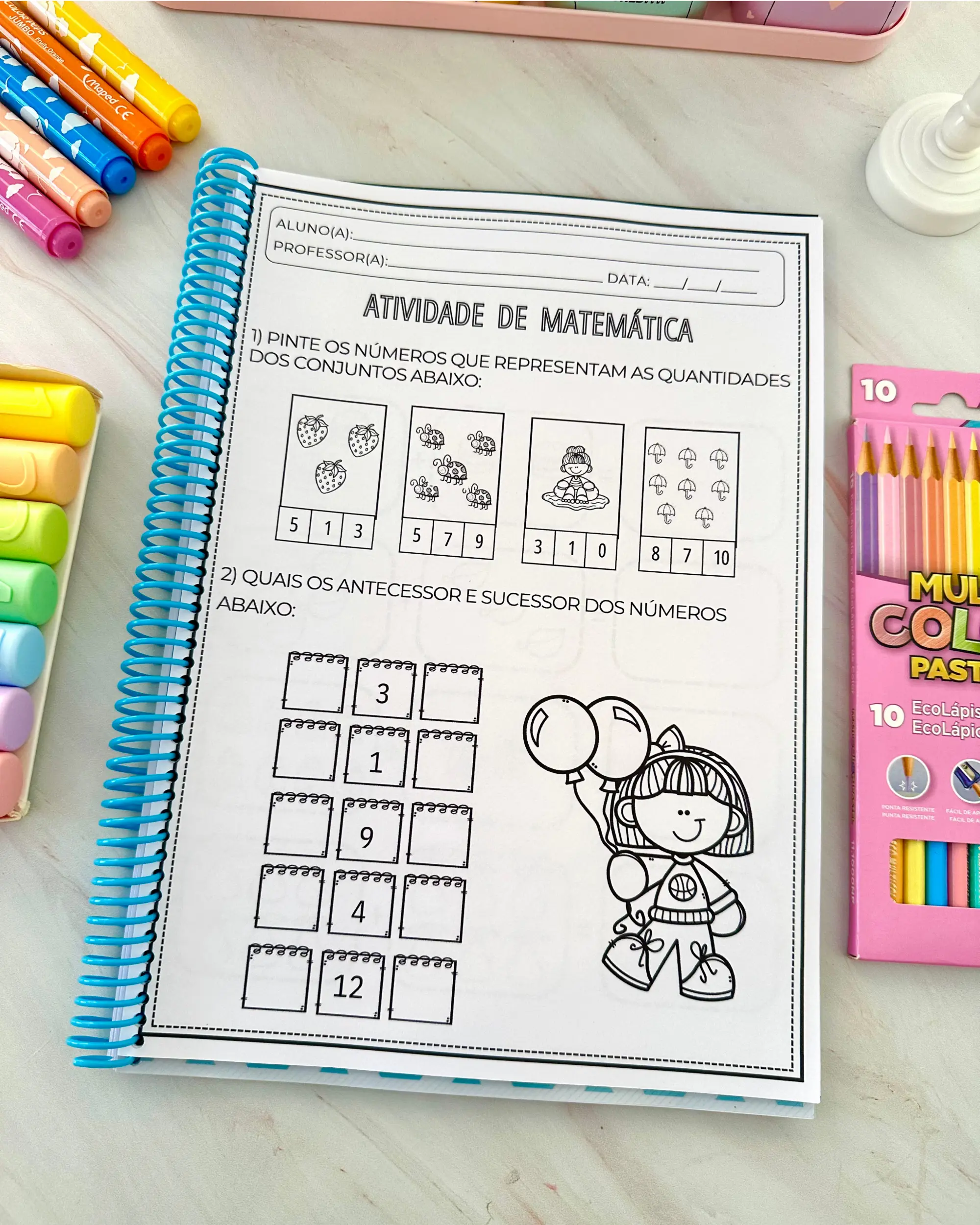 Apostila Números de 1 a 20 – Atividades de Matemática para Educação Infantil — amostra 4: Apostila de atividades para…