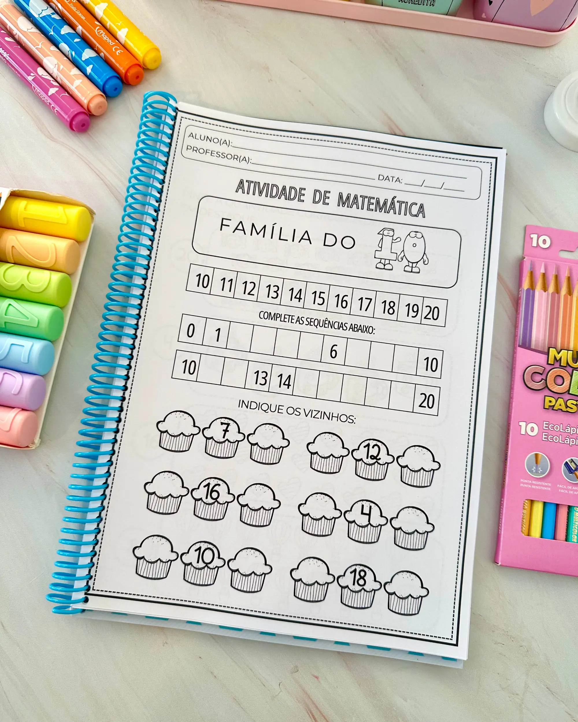 Apostila Números de 1 a 20 – Atividades de Matemática para Educação Infantil — amostra 5: Apostila de atividades para…
