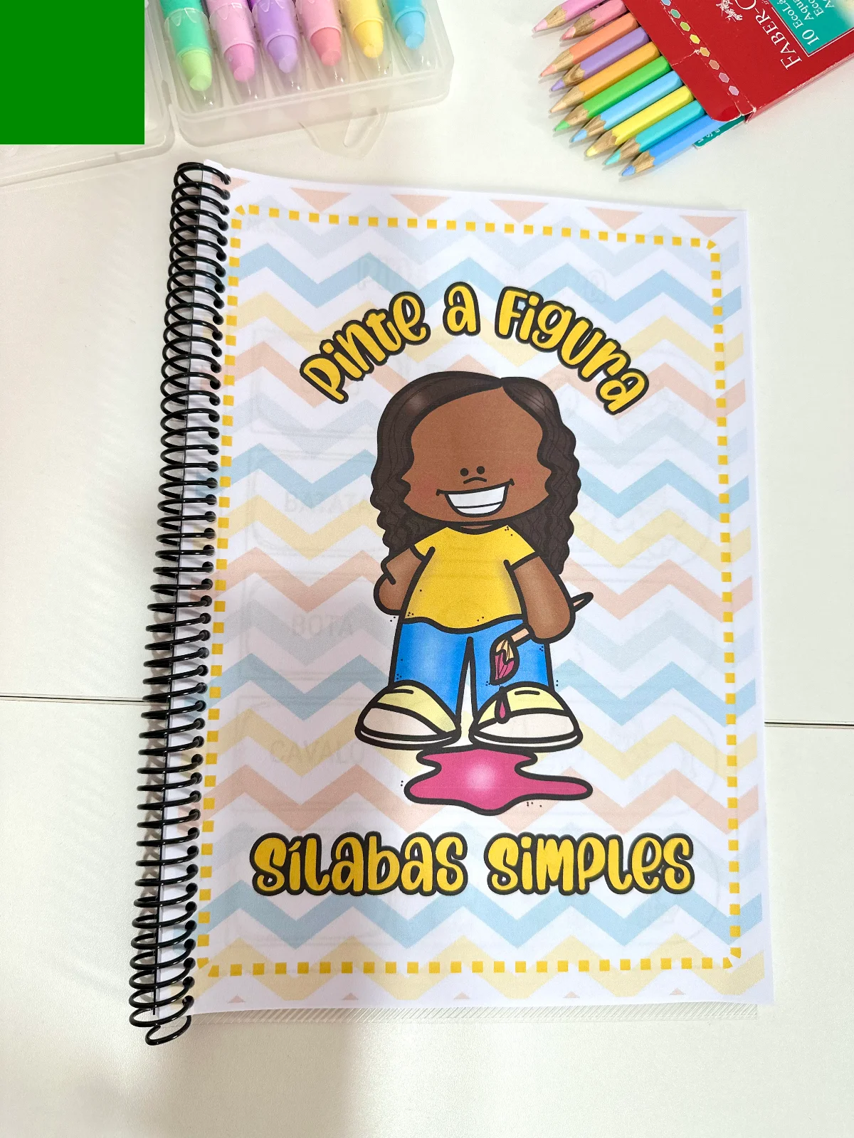 Apostila Pinte a Figura - Sílabas Simples — amostra 1: Apostila Pinte a Figura - Sílabas Simples para utilizar em turmas de…