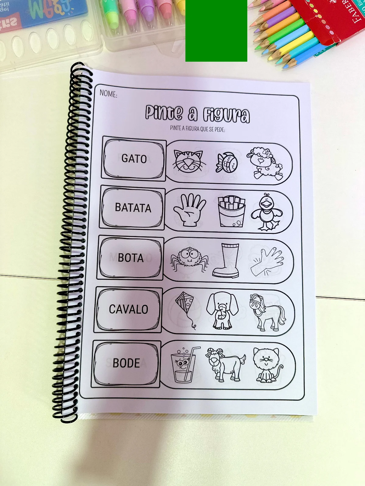 Apostila Pinte a Figura - Sílabas Simples — amostra 2: Apostila Pinte a Figura - Sílabas Simples para utilizar em turmas de…