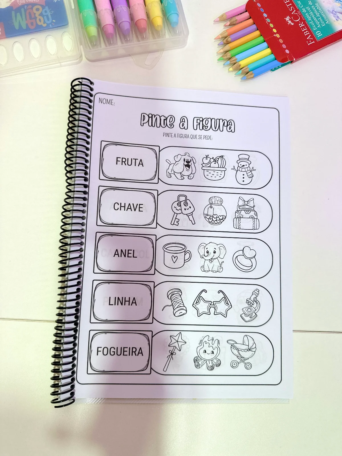 Apostila Pinte as Figuras - Sílabas Complexas — amostra 3: Apostila Pinte as Figuras - Sílabas Complexas para utilizar em…