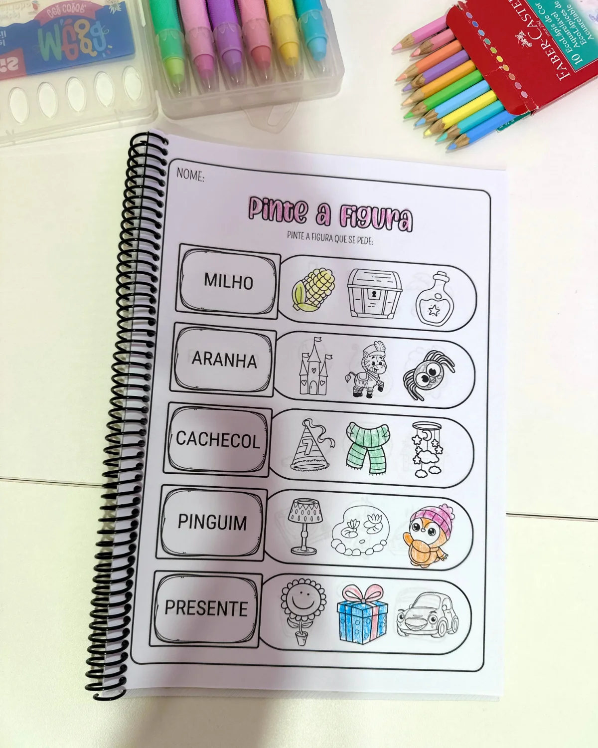 Apostila Pinte as Figuras – Sílabas Complexas — amostra 1: Um recurso educativo e lúdico para auxiliar o processo de…