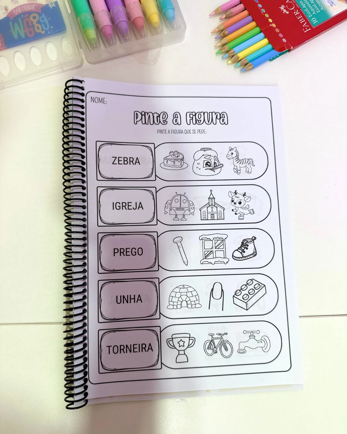 Apostila Pinte as Figuras – Sílabas Complexas — amostra 2: Um recurso educativo e lúdico para auxiliar o processo de…