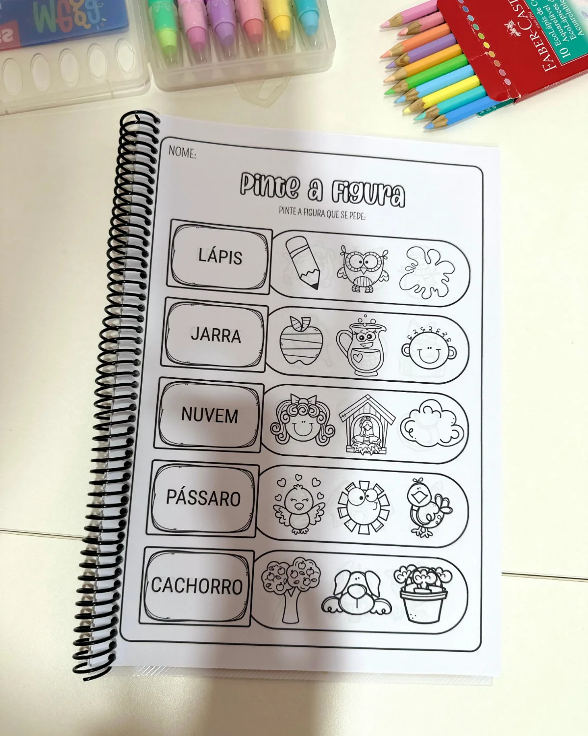 Apostila Pinte as Figuras – Sílabas Complexas — amostra 5: Um recurso educativo e lúdico para auxiliar o processo de…