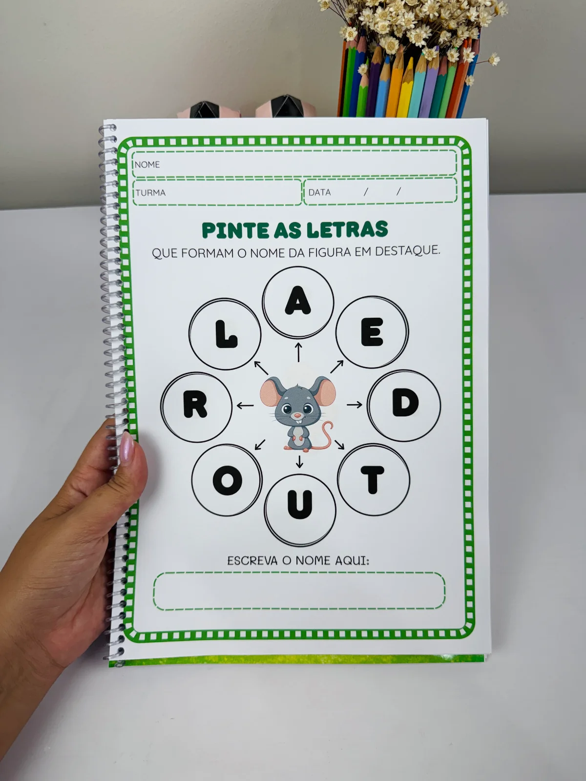 Apostila Pinte as Letras | Atividade de Alfabetização Educação Infantil PDF — amostra 2: Uma proposta simples, lúdica e…