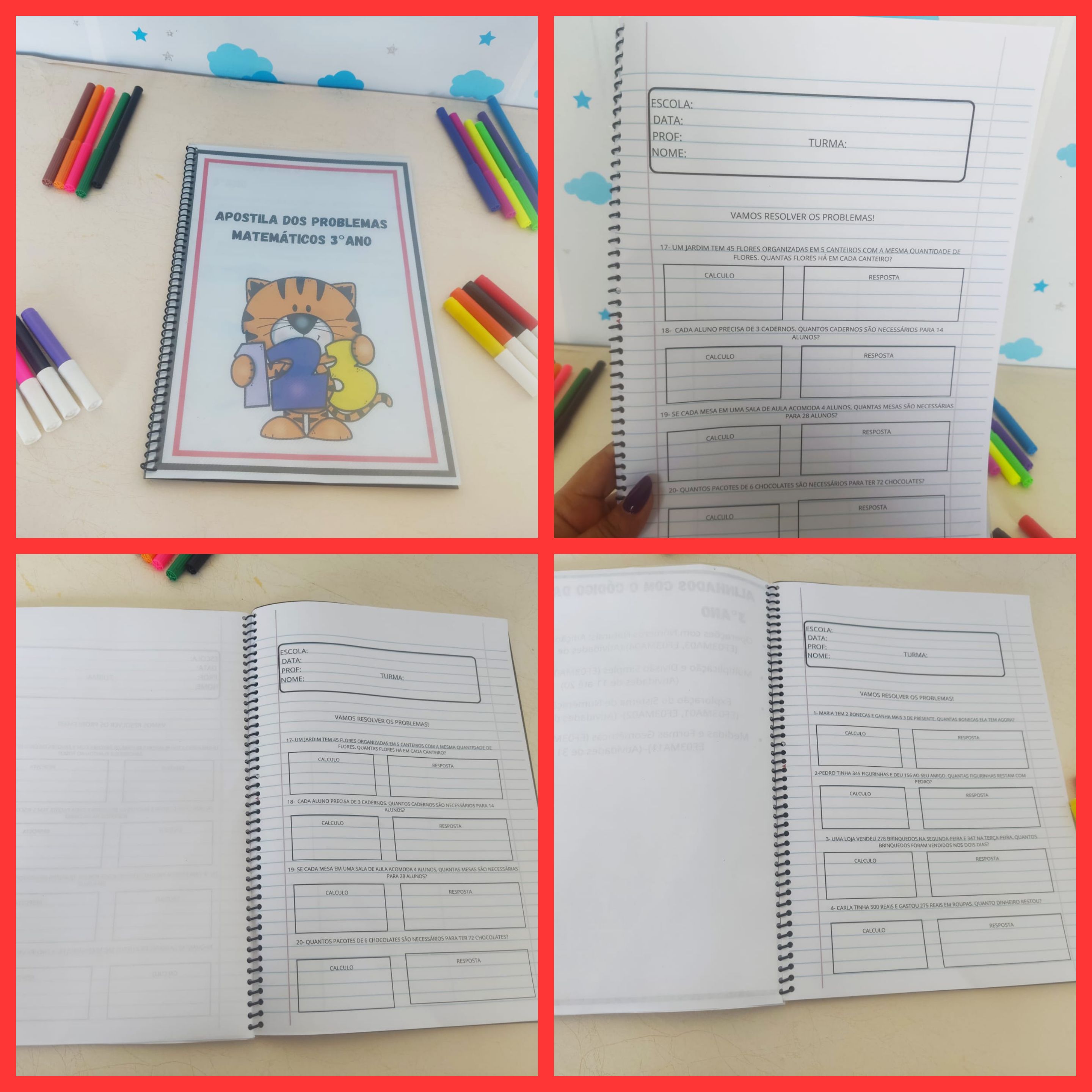 Apostila problemas matemáticos 3° ano – PDF para Imprimir | 3º ano — capa do material