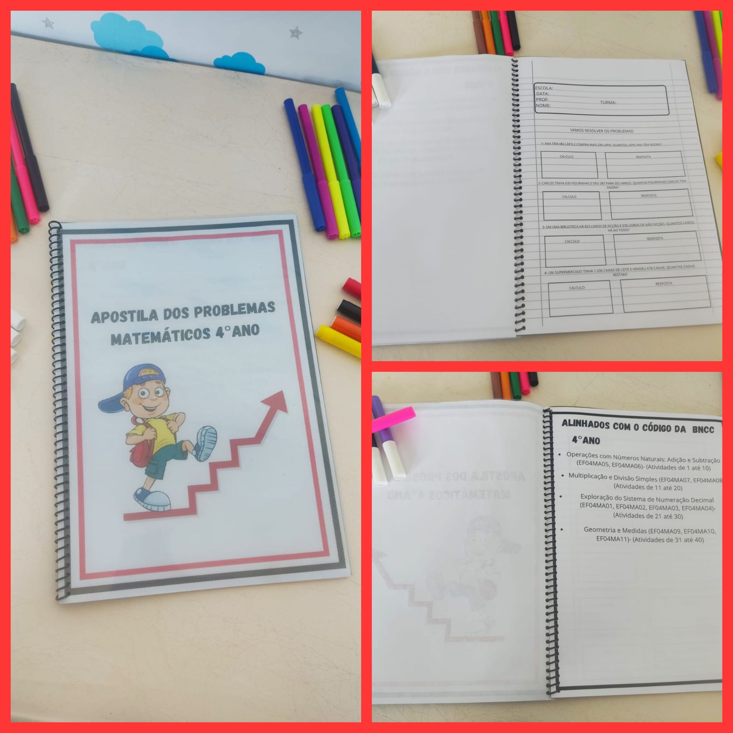 Apostila problemas matemáticos 4° ano – PDF para Imprimir | 4º ano — Matemática para Educação Infantil: Objetivo:…