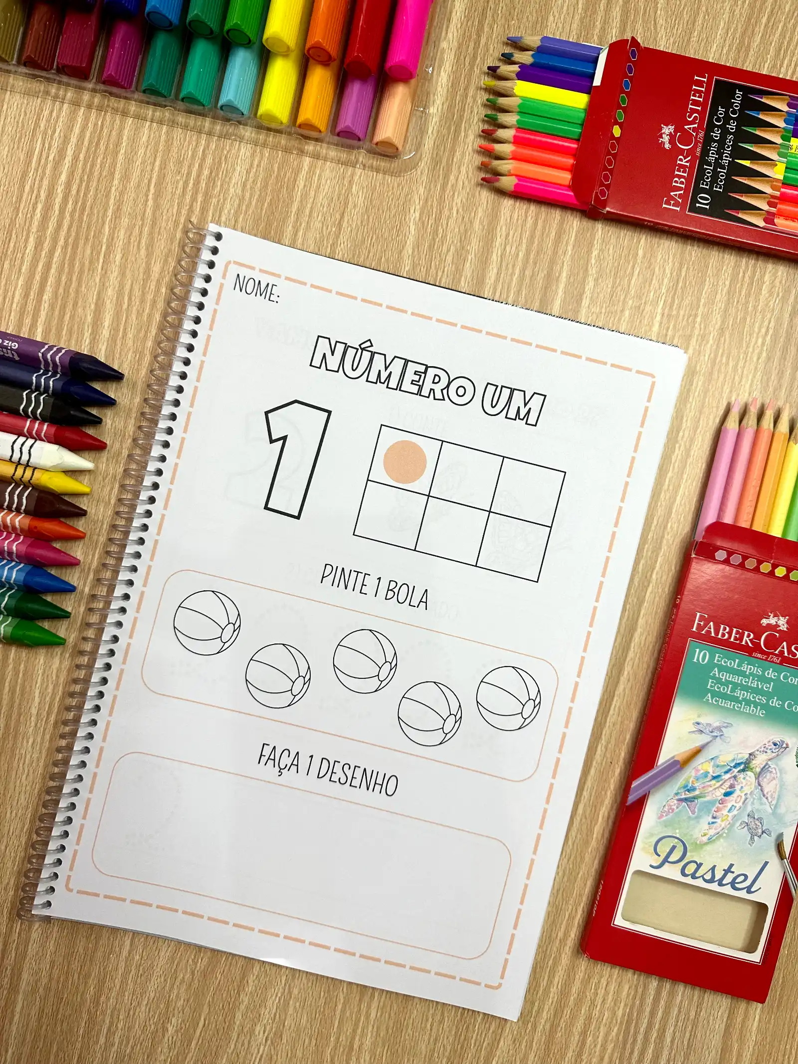 Apostila Quero Aprender os Numerais - Numerais de 1 a 20 — amostra 1: 40 páginas interativas projetadas para desenvolver a…