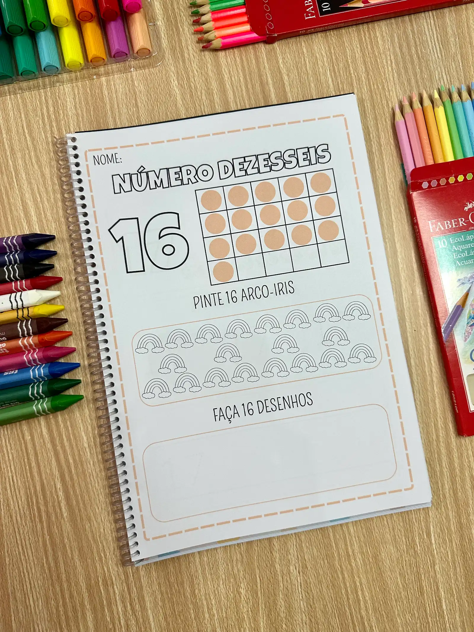Apostila Quero Aprender os Numerais - Numerais de 1 a 20 — amostra 5: 40 páginas interativas projetadas para desenvolver a…