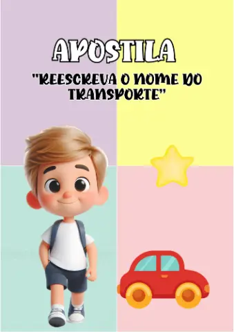 Apostila Reescreva o Nome dos Transportes — capa do material