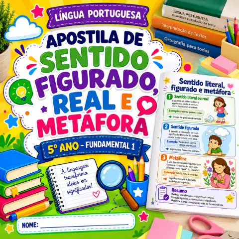 Apostila Sentido Figurado, Real e Metáfora – 5º Ano — capa do material