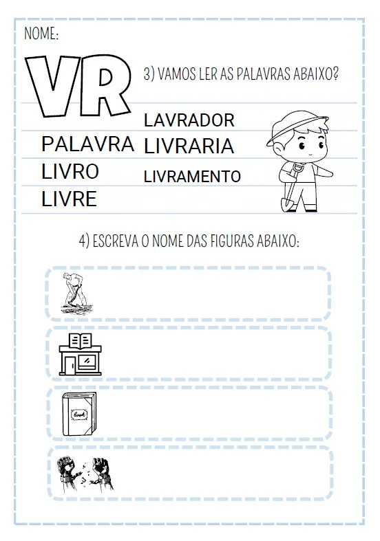 APOSTILA SÍLABAS COMPLEXAS- ALFABETIZAÇÃO — amostra 5: A apostila de atividades Sílabas Complexas inclui 2 variações de…