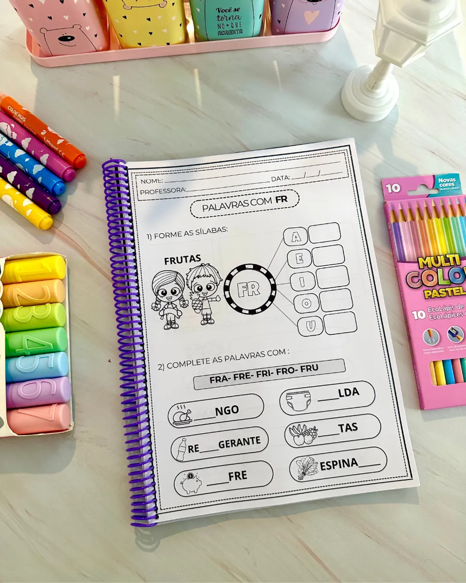 Apostila Sílabas Complexas para Alfabetização Infantil em PDF — amostra 4: Apostila de atividades sobre sílabas complexas…
