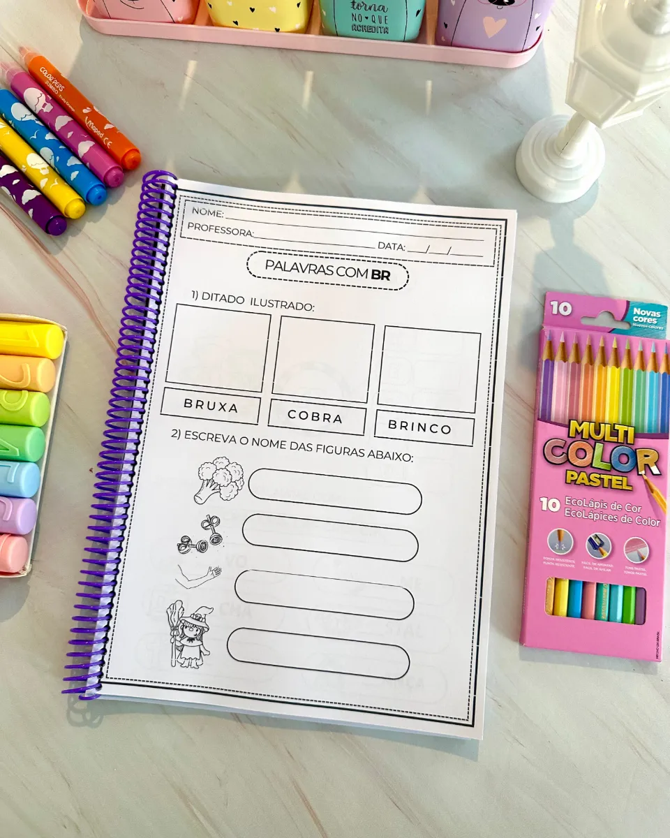Apostila Sílabas Complexas para Alfabetização Infantil em PDF — amostra 5: Apostila de atividades sobre sílabas complexas…