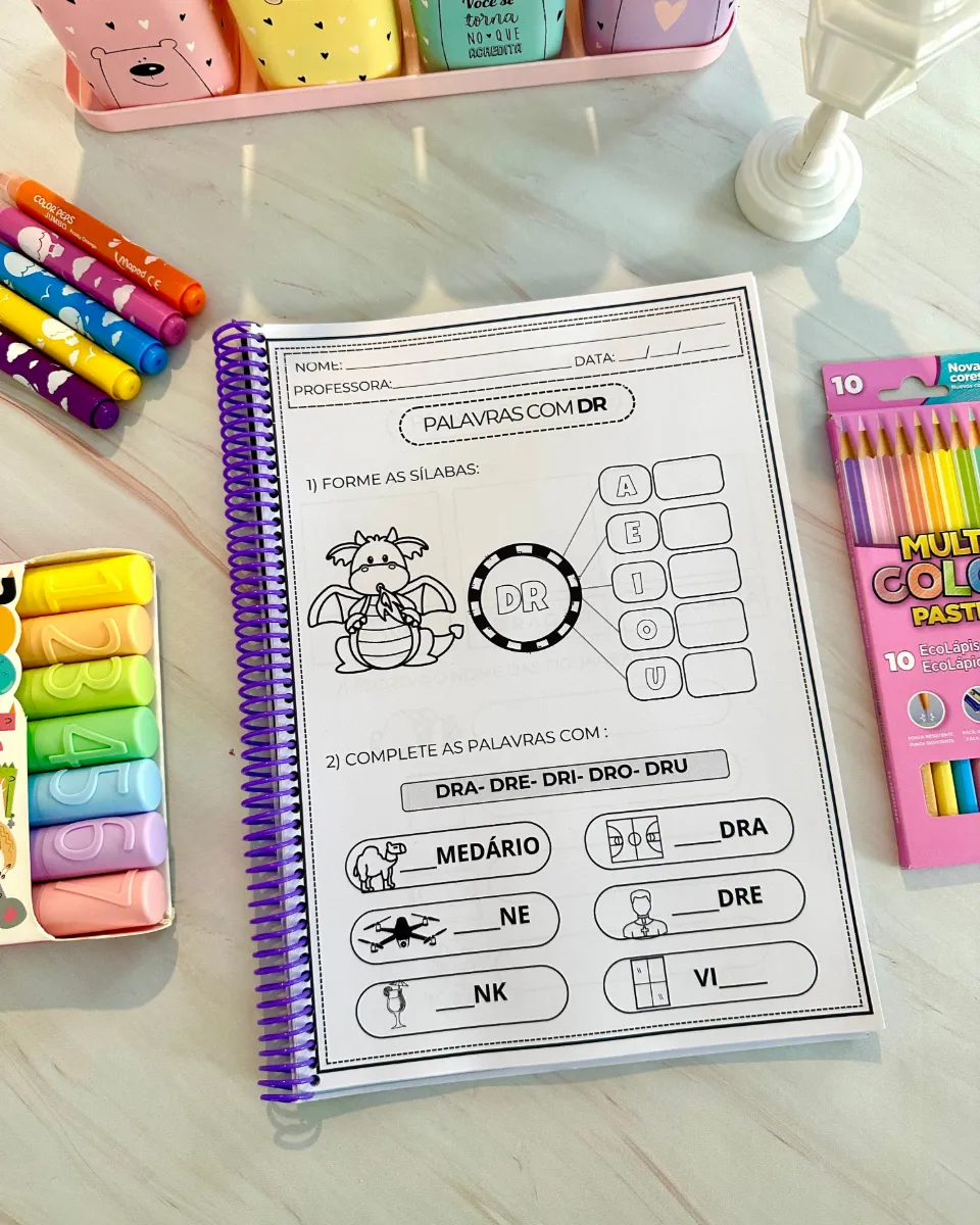 Apostila Sílabas Complexas para Alfabetização Infantil em PDF — amostra 7: Apostila de atividades sobre sílabas complexas…