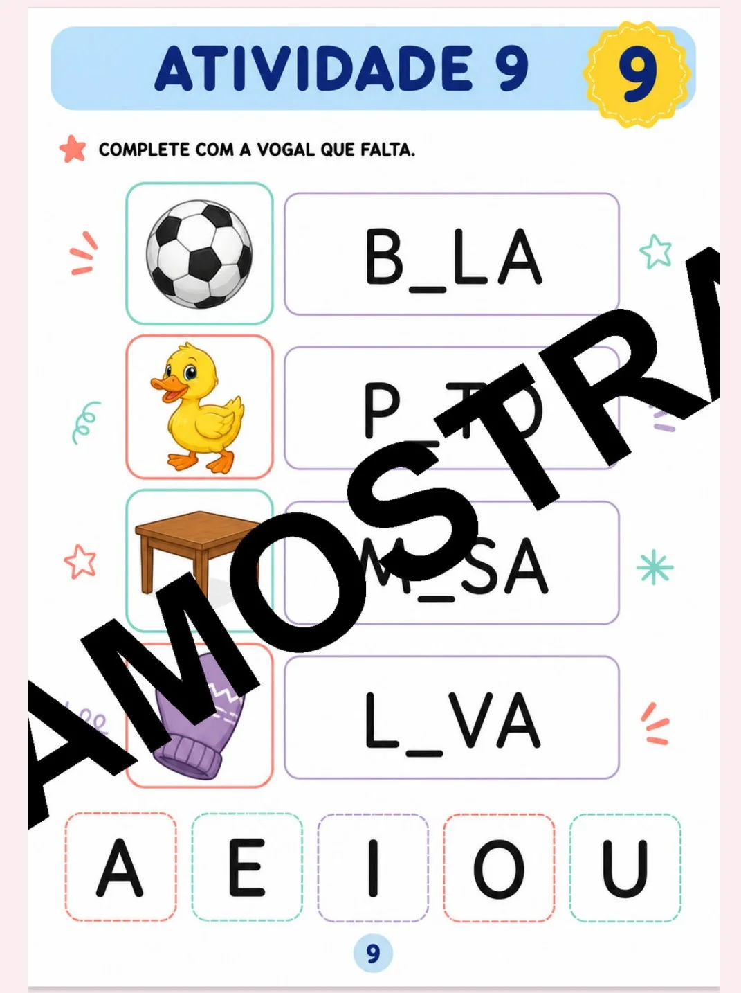 Apostila Sílabas — amostra 3: 🌟Apostila Sílabas 🌟São 50 atividades ilustradas para ajudar no aprendizado da leitura,…