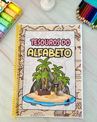 Apostila Tesouros do Alfabeto – Atividades com Letras para Educação Infantil e Anos Iniciais — capa do material