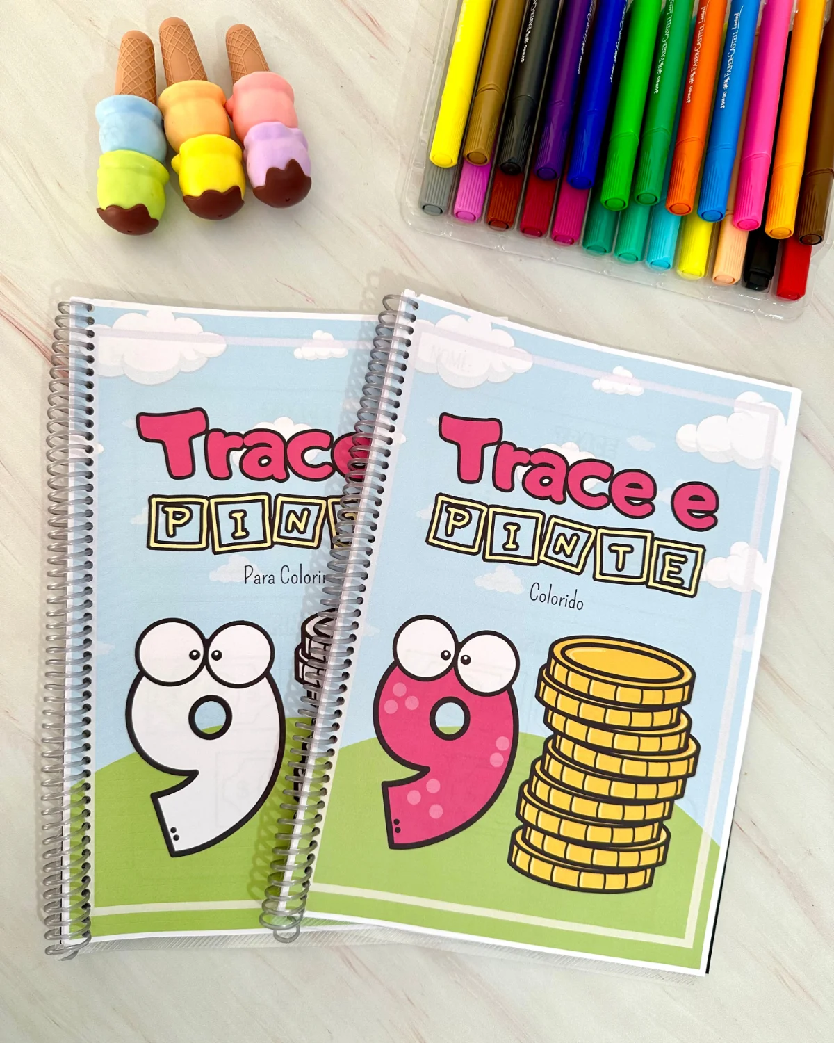 Apostila Trace e pinte \ Educação infantil — capa do material