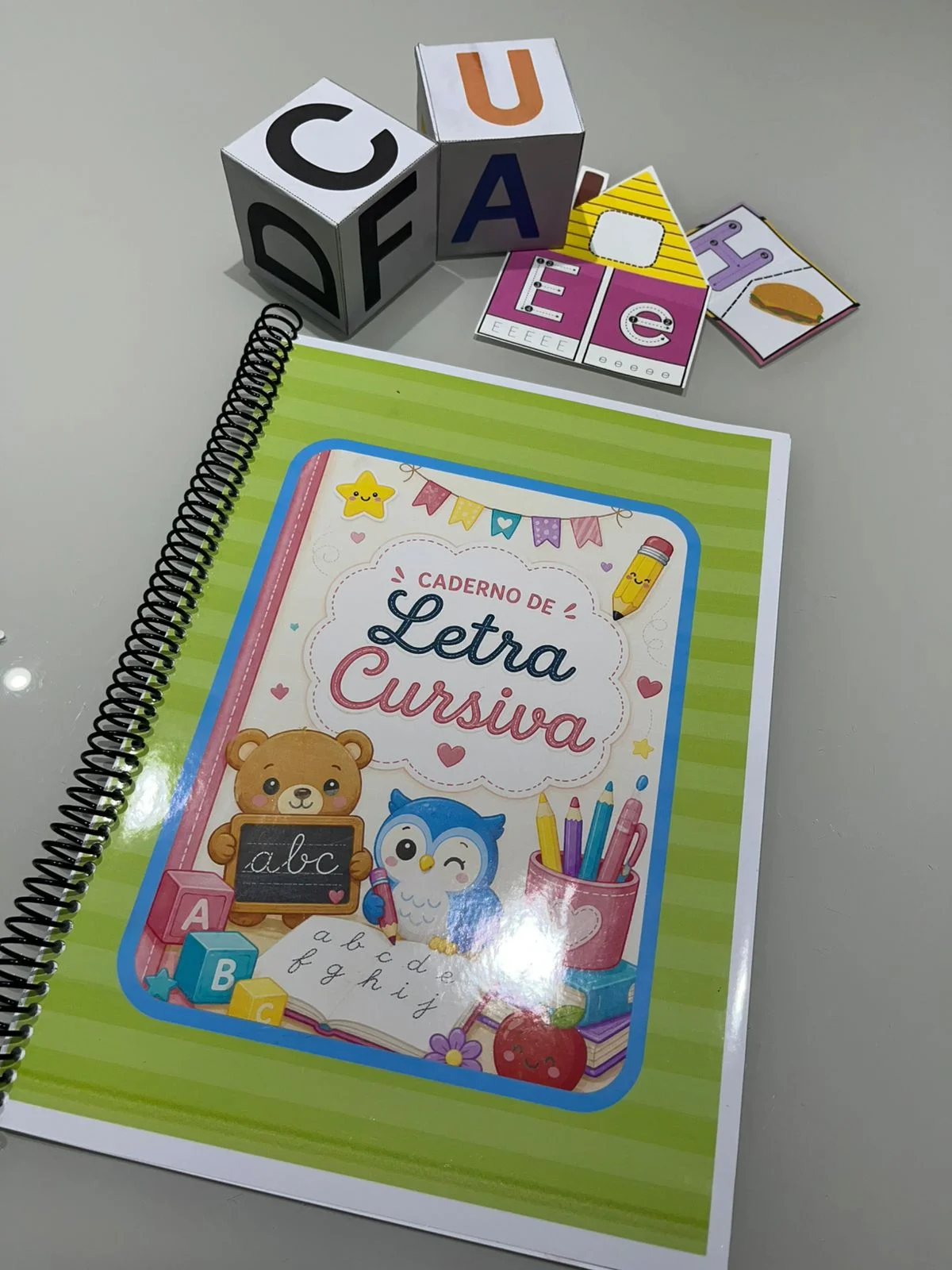 Apostila treino da letra cursiva – PDF para Imprimir | Alfabetização — capa do material