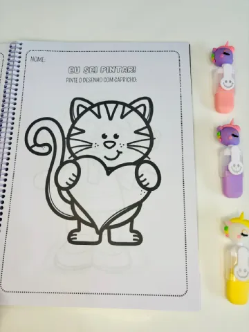 Apostila Vamos Pintar – Material Pedagógico — amostra 3: Imagina só uma apostila repleta de mais de 80 desenhos lindos e…