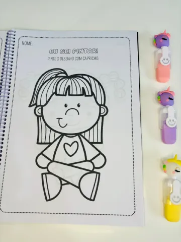 Apostila Vamos Pintar – Material Pedagógico — amostra 4: Imagina só uma apostila repleta de mais de 80 desenhos lindos e…