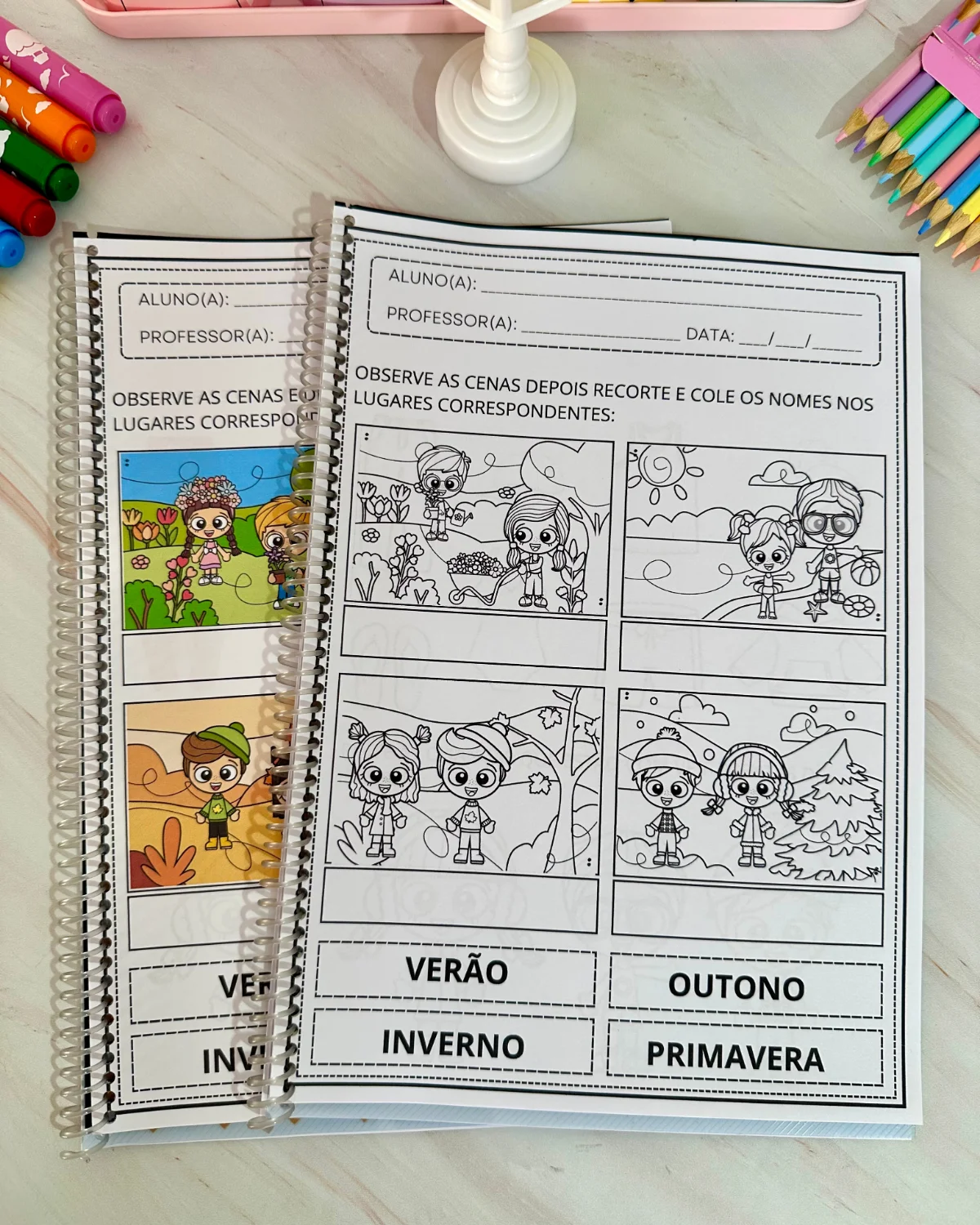 Apostilas de atividades para trabalhar o tema “Estações do Ano” — amostra 3: Um material lúdico e educativo para tornar o…