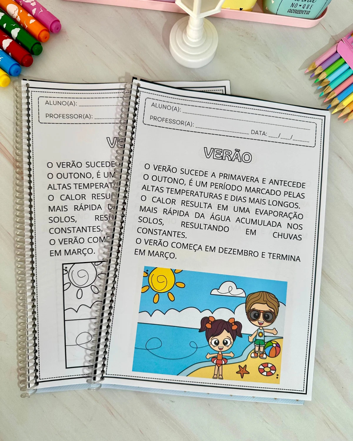 Apostilas de atividades para trabalhar o tema “Estações do Ano” — amostra 4: Um material lúdico e educativo para tornar o…