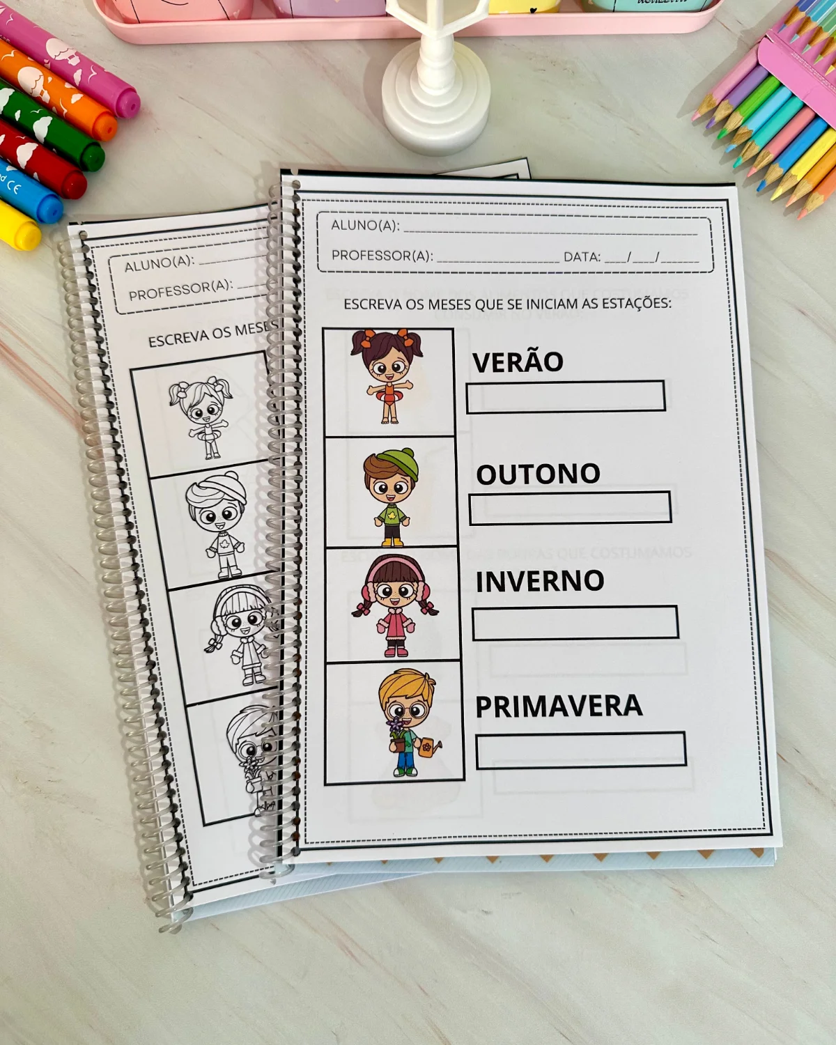 Apostilas de atividades para trabalhar o tema “Estações do Ano” — amostra 5: Um material lúdico e educativo para tornar o…