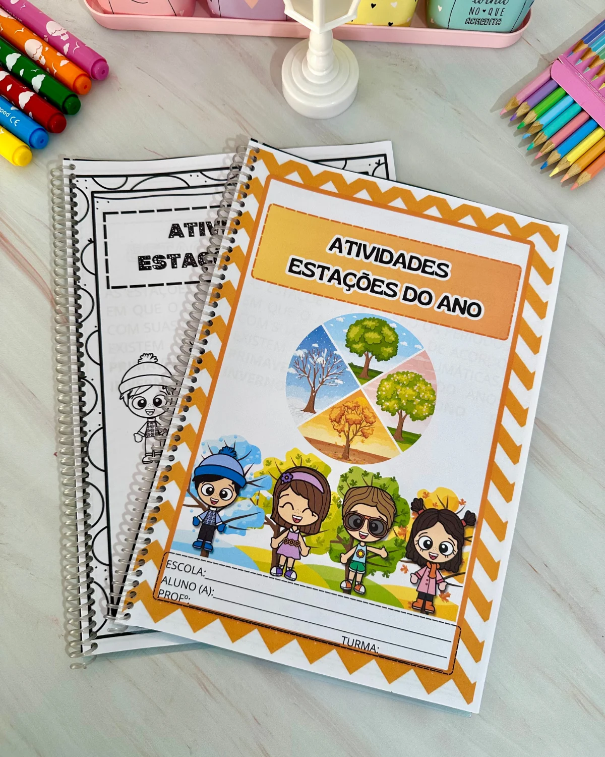 Apostilas de atividades para trabalhar o tema “Estações do Ano” — Alfabetização para Educação Infantil: Um material lúdico…