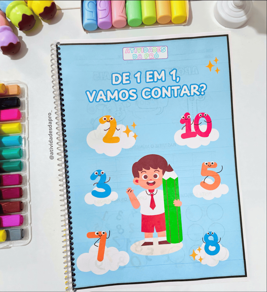 Apostilas para pré-escola: alfabeto, numerais e coordenação motora — amostra 4: Para quem é indicado