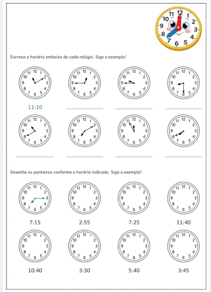 🕒⏰ APRENDENDO AS HORAS – Arquivo Digital em PDF ⏰🕒 — amostra 3: 🕒 A Matemática está presente em cada momento do nosso dia 🕒⏰ APRENDENDO AS HORAS – Arquivo Digital em PDF ⏰🕒 — amostra 3: 🕒 A Matemática está presente em cada momento do nosso dia
