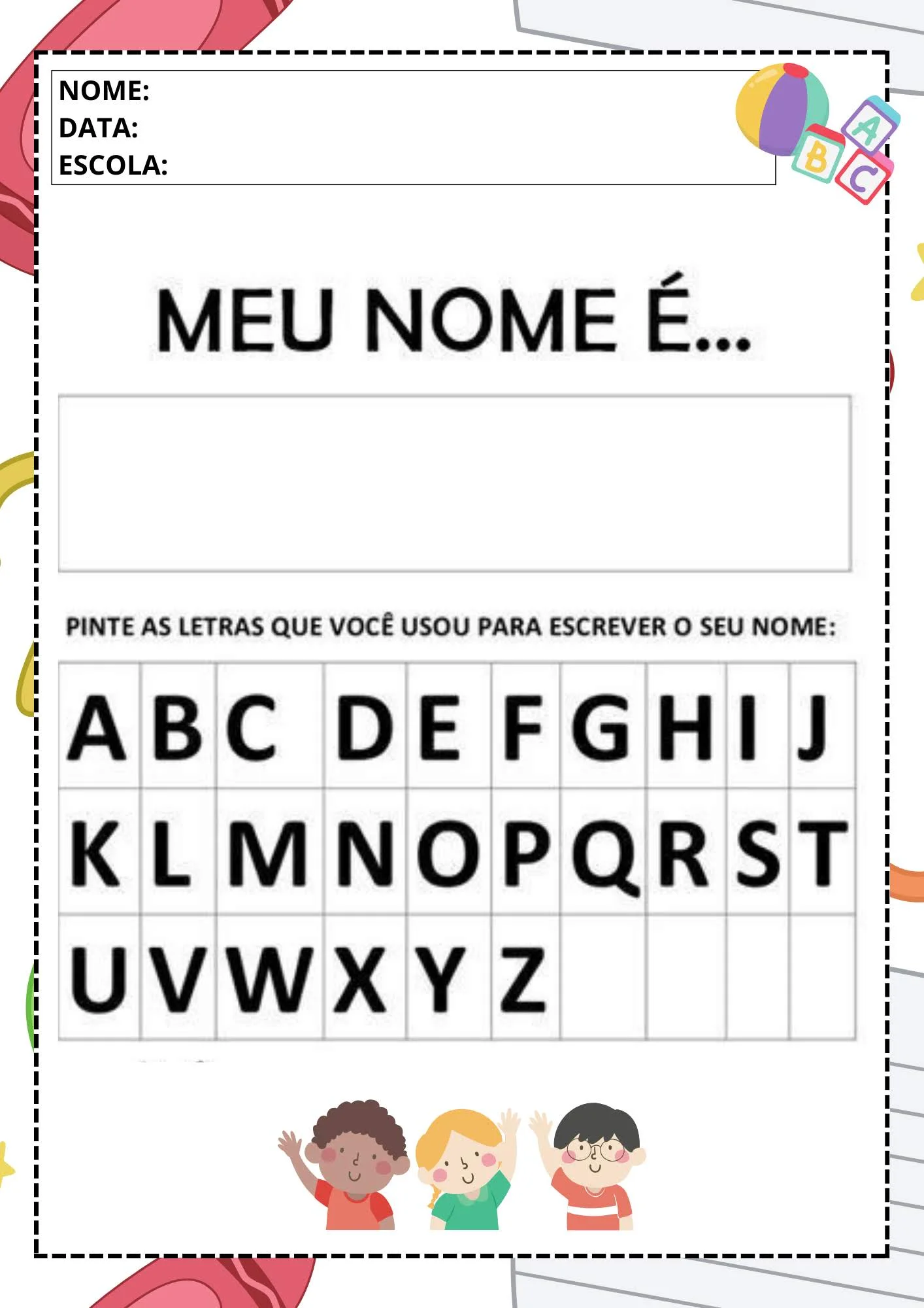 🌈📝 APRENDENDO MEU NOME – INFANTIL E ANOS INICIAIS✏️💛 — amostra 2: Com 32 páginas de recursos e atividades, este material…