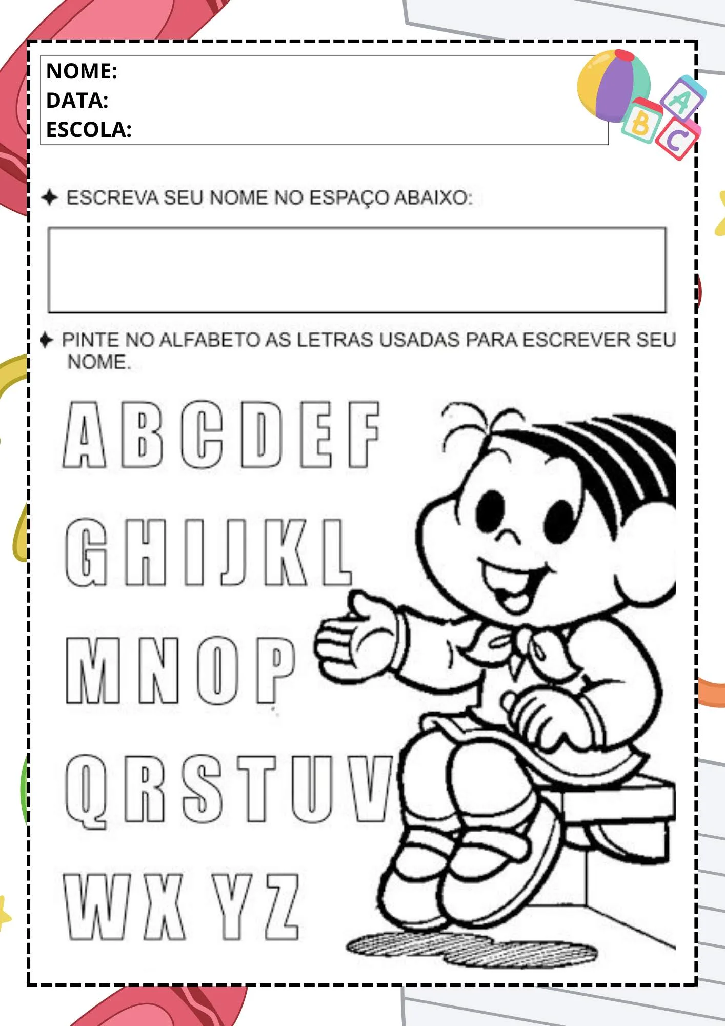 🌈📝 APRENDENDO MEU NOME – INFANTIL E ANOS INICIAIS✏️💛 — amostra 3: Com 32 páginas de recursos e atividades, este material…