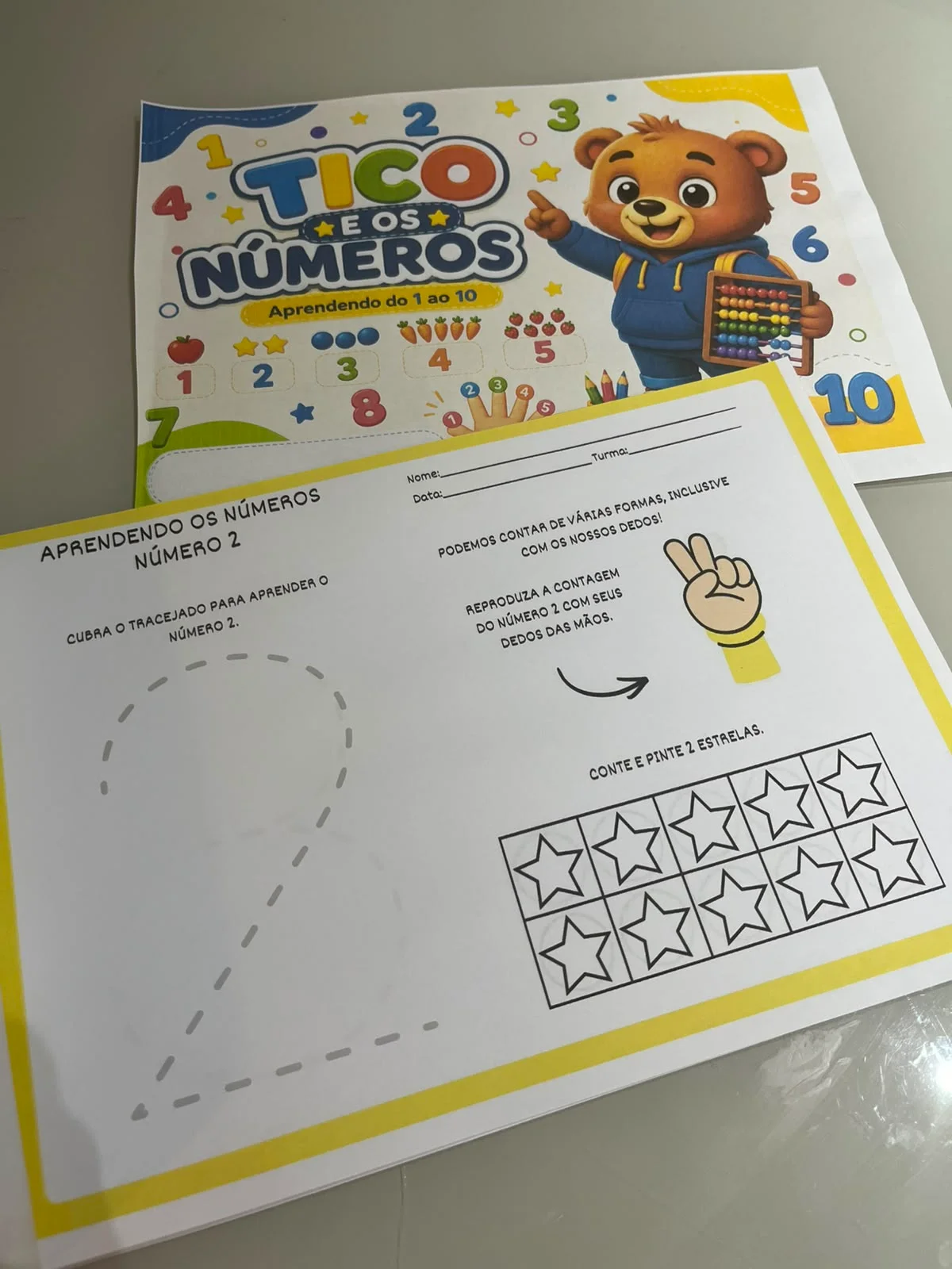 Aprendendo os Números 1 a 10 – Educação Infantil — amostra 1: Atividades para aprender os números de 1 a 10, praticar a…