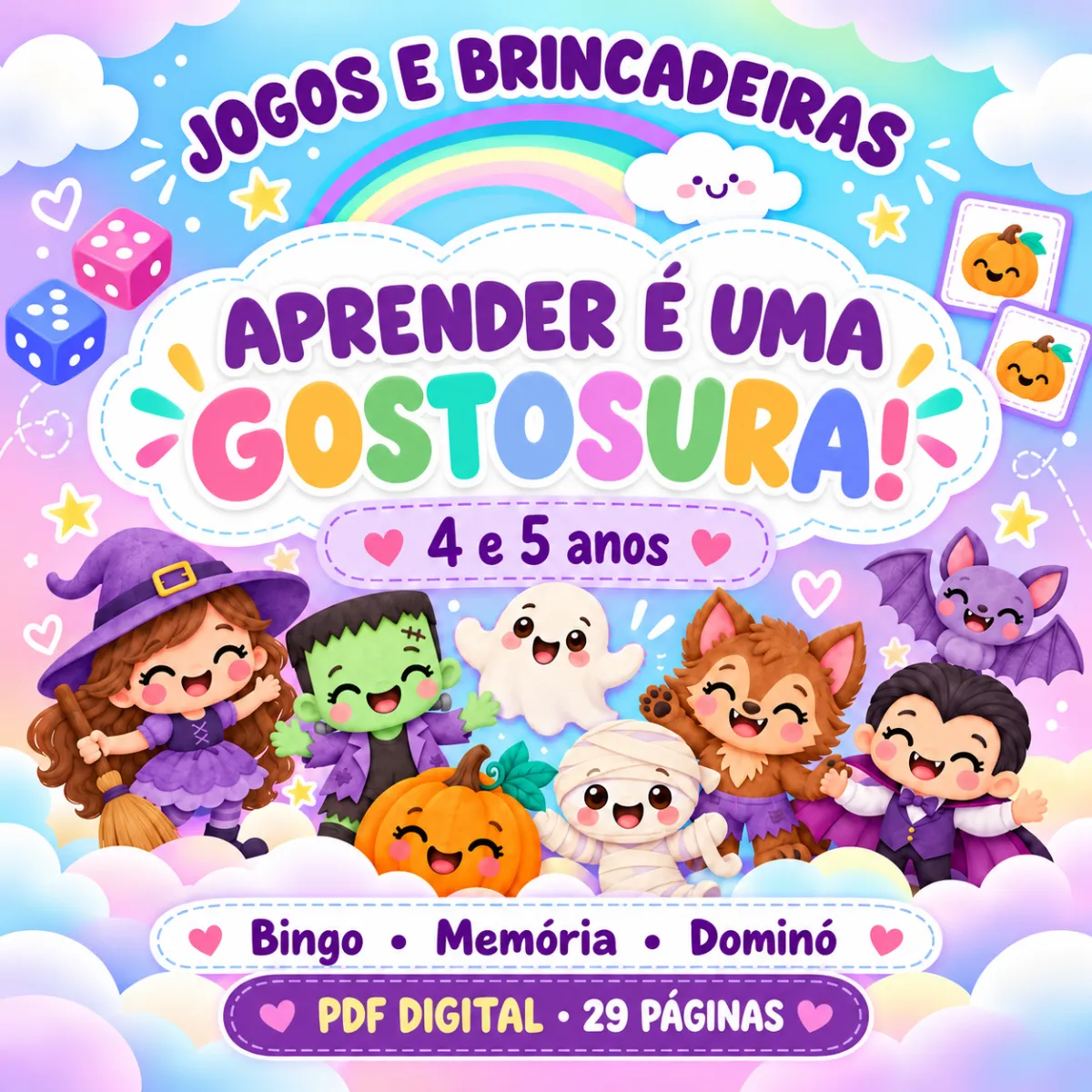 Aprender é uma gostosura | Jogos de Halloween para imprimir – Educação Infantil, 4 e 5 anos — Jogos pedagógicos para…