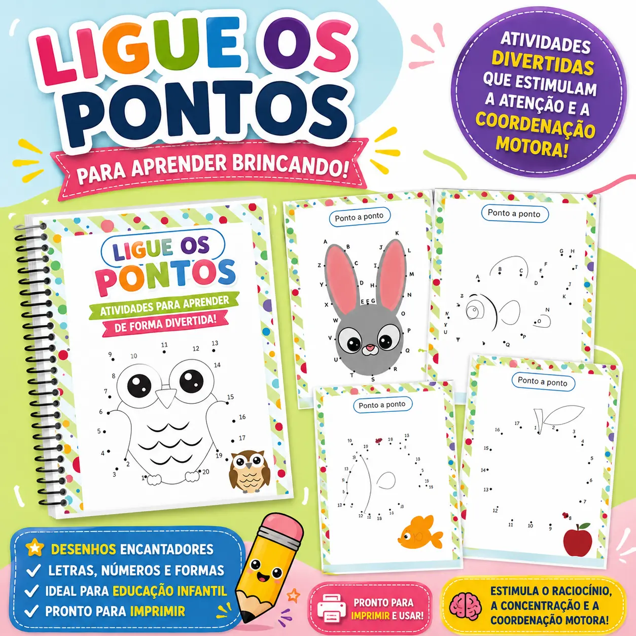 APSOTILA LIGUE OS PONTOS - ALFABETIZAÇÃO INICIAL — capa do material