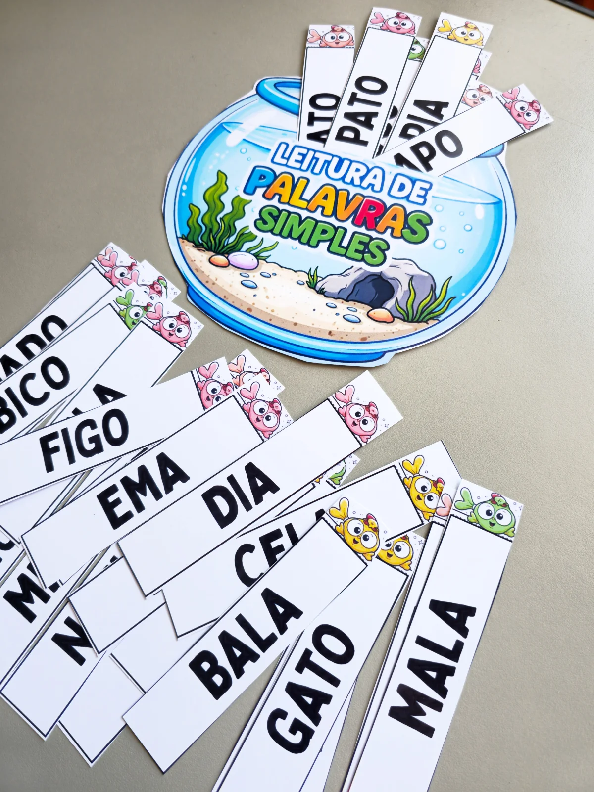 Aquário da Leitura: Fichas de Palavras Simples para Alfabetização — amostra 2: Para quem é indicado
