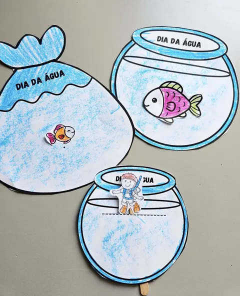 Aquário e peixinhos — capa do material