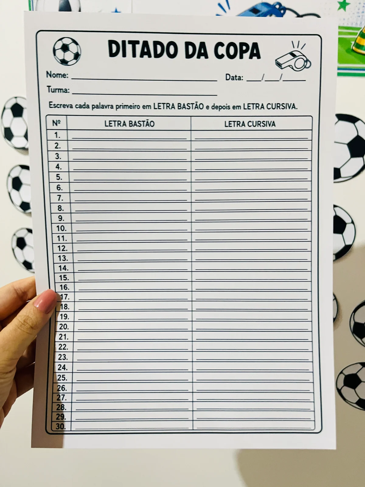 ARQUIVO DITADO DA COPA ⚽🎉 — amostra 4: Deixe o aprendizado da escrita muito mais divertido com o Ditado da Copa