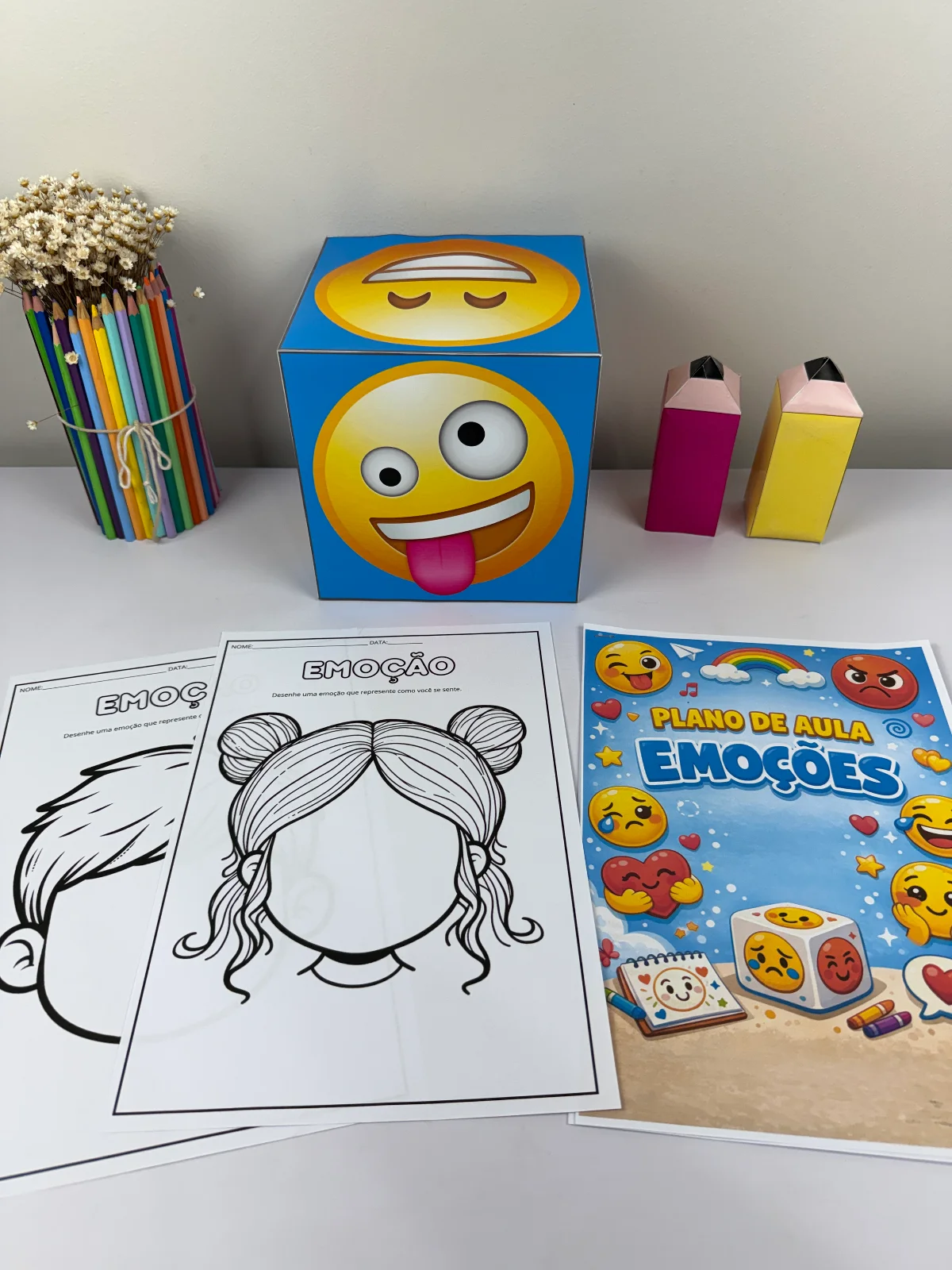 Arquivo Emoções + Dado Gigante + Atividades + Plano de Aula — Atividades para Educação Infantil: Um material completo e…
