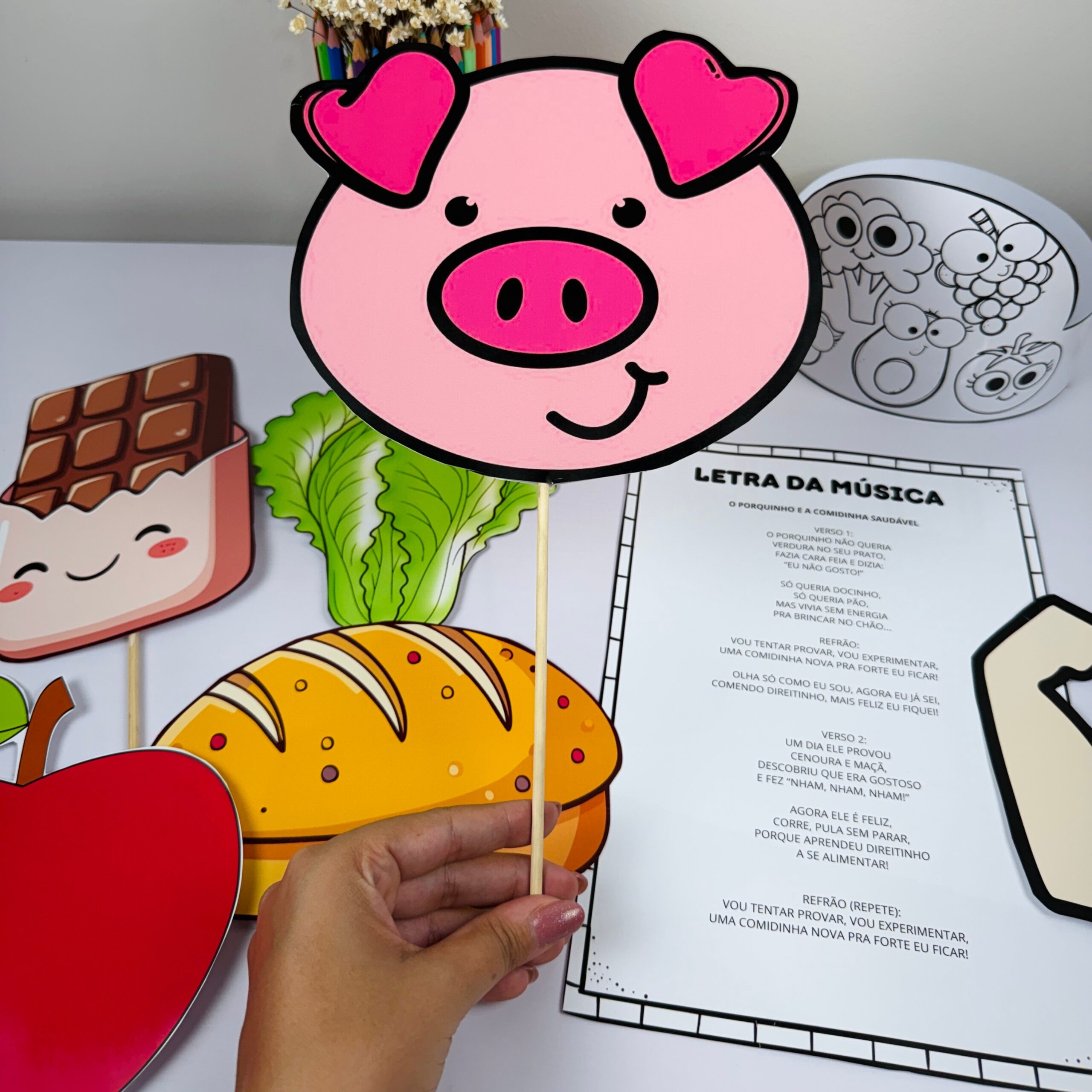Arquivo porquinho – alimentação saudável – PDF para Imprimir | Educação Infantil — Alfabetização para Educação Infantil: Um…