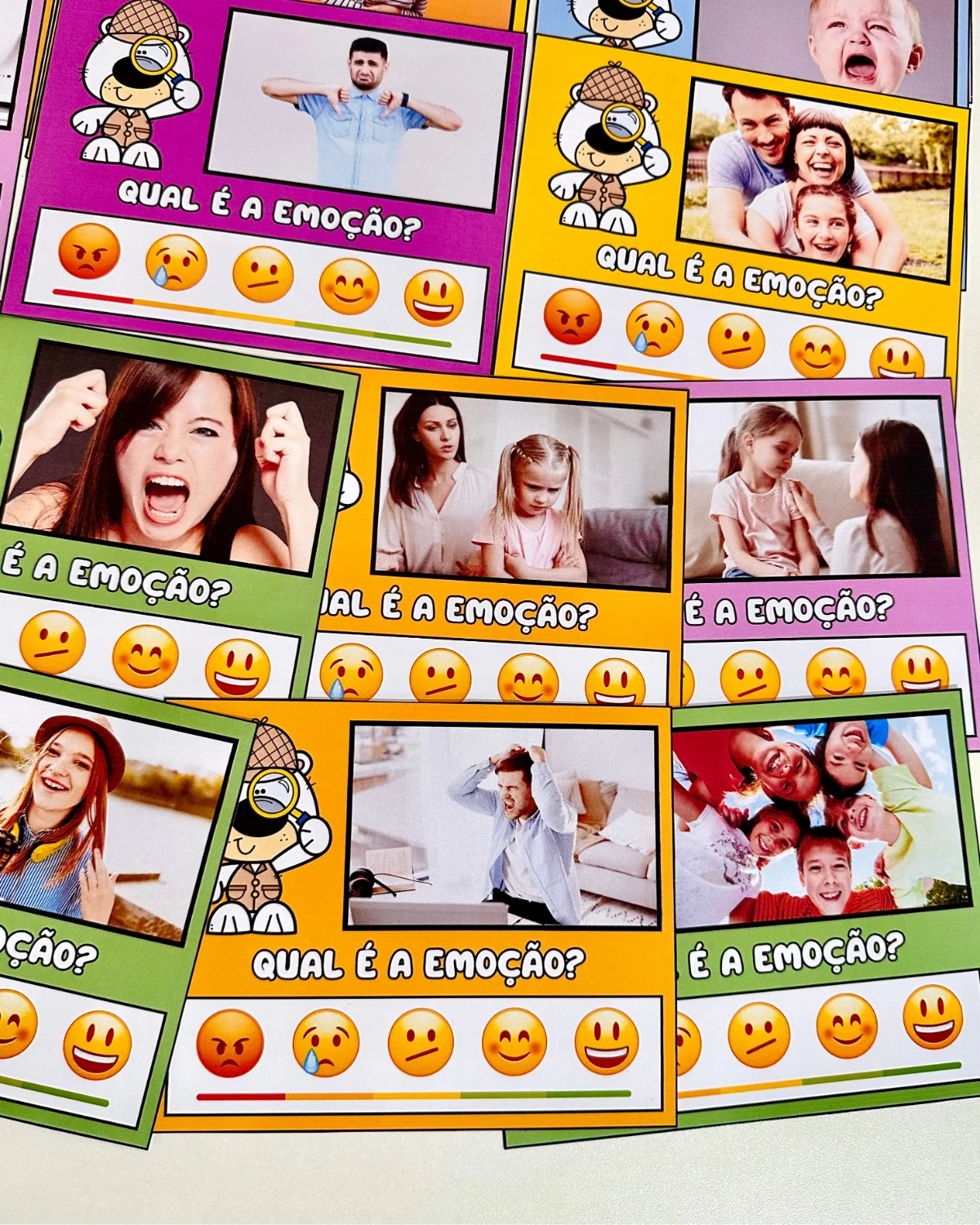 Arquivo Qual a Emoção? – PDF para Imprimir — amostra 1: O que vem no material