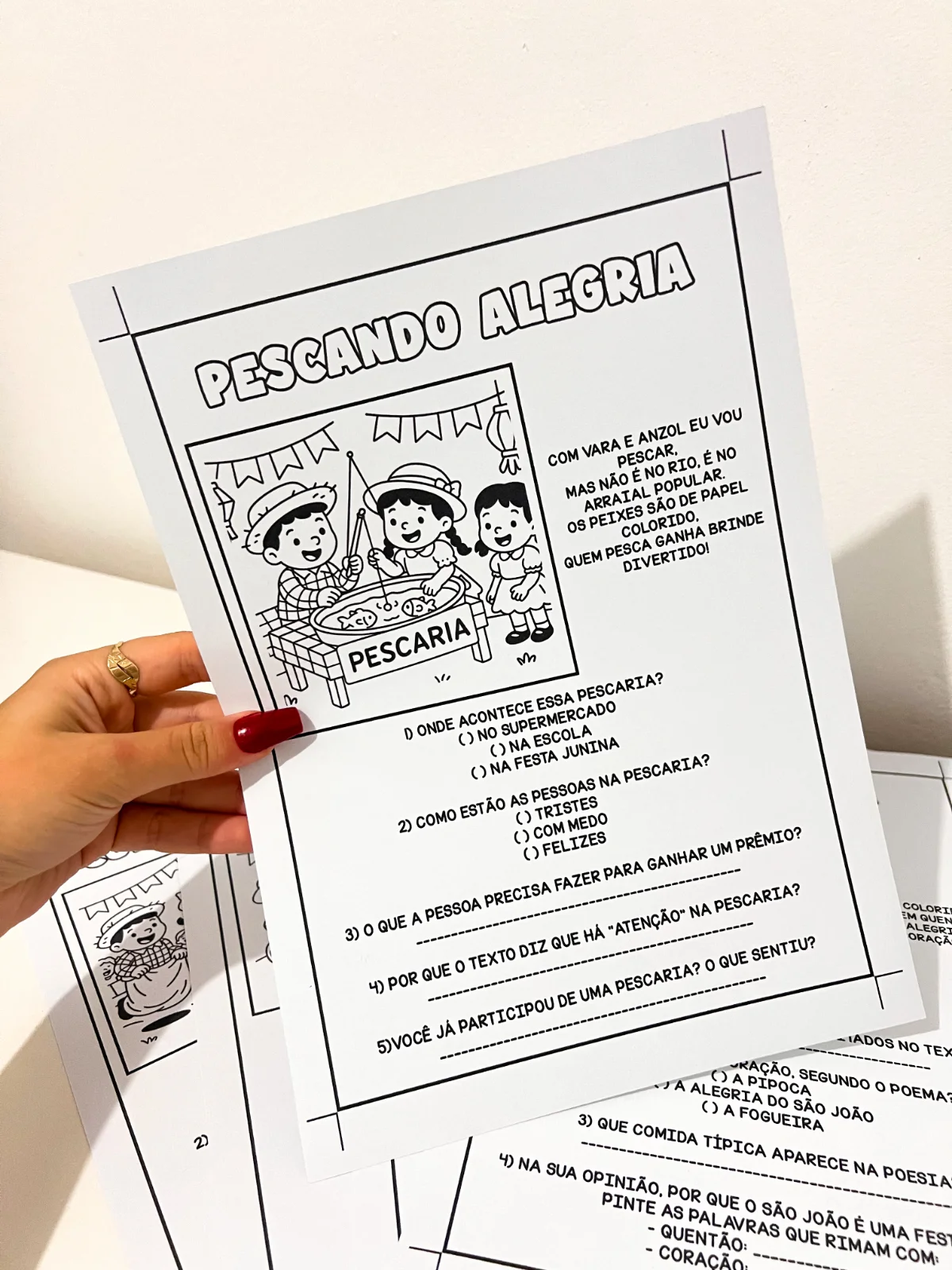 Arraiá Goods – Material Pedagógico Digital — amostra 3: Este material consiste em atividades de interpretação acompanhadas…