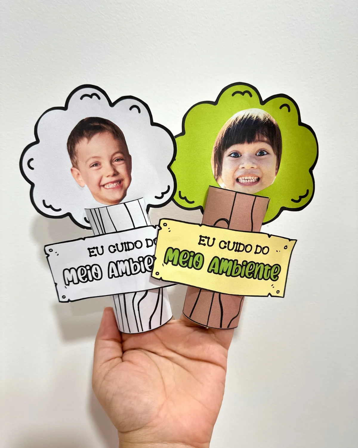 Árvore 3D com Foto – Meio Ambiente – PDF para Imprimir — amostra 4: Uma atividade lúdica e criativa para trabalhar o tema…